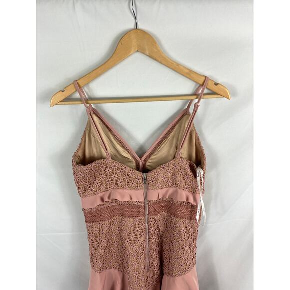 Bardot Fae Lace Mini Dress Pink Size 6 Small - Picture 6 of 12